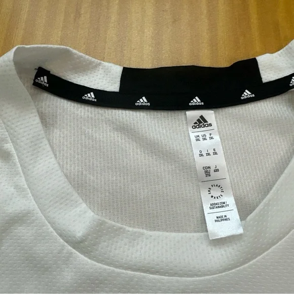 NEW Men's Adidas 2XL Designed 4 Movement White Tee Shirt Size XXLarge MSRP $30 - Picture 5 of 7